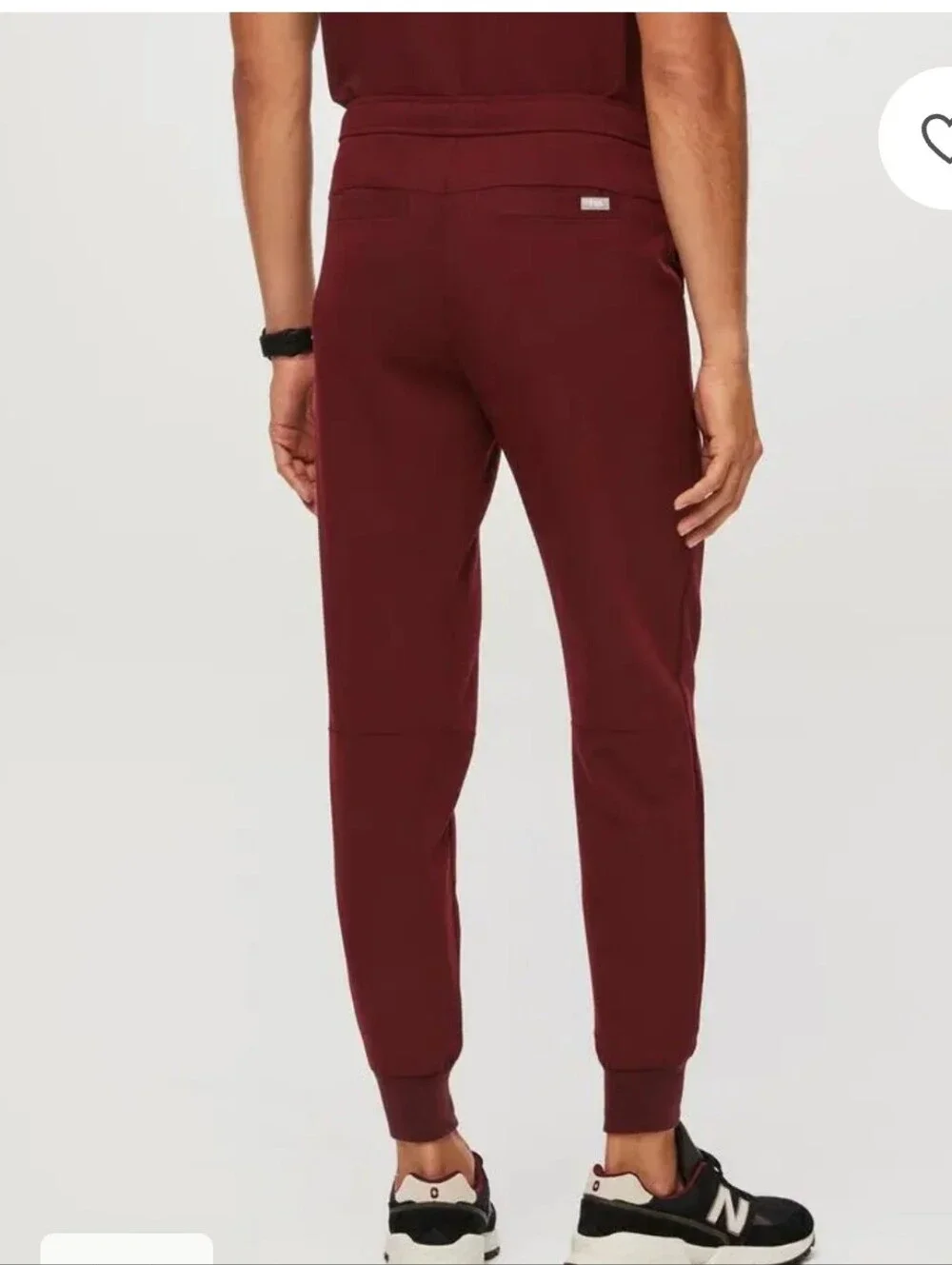 Figs Men's Tansen Jogger Scrub Pants, Burgundy, Large